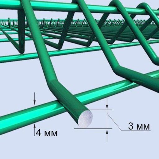 Сварная секция 3D ограждения 1.53x2.5 м, проволока 3/4 мм